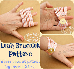 Leah Bracelet pattern- a free crochet pattern by Divine Debris